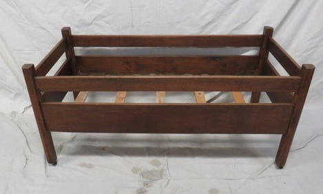 Antique Primitive Walnut Youth Bed