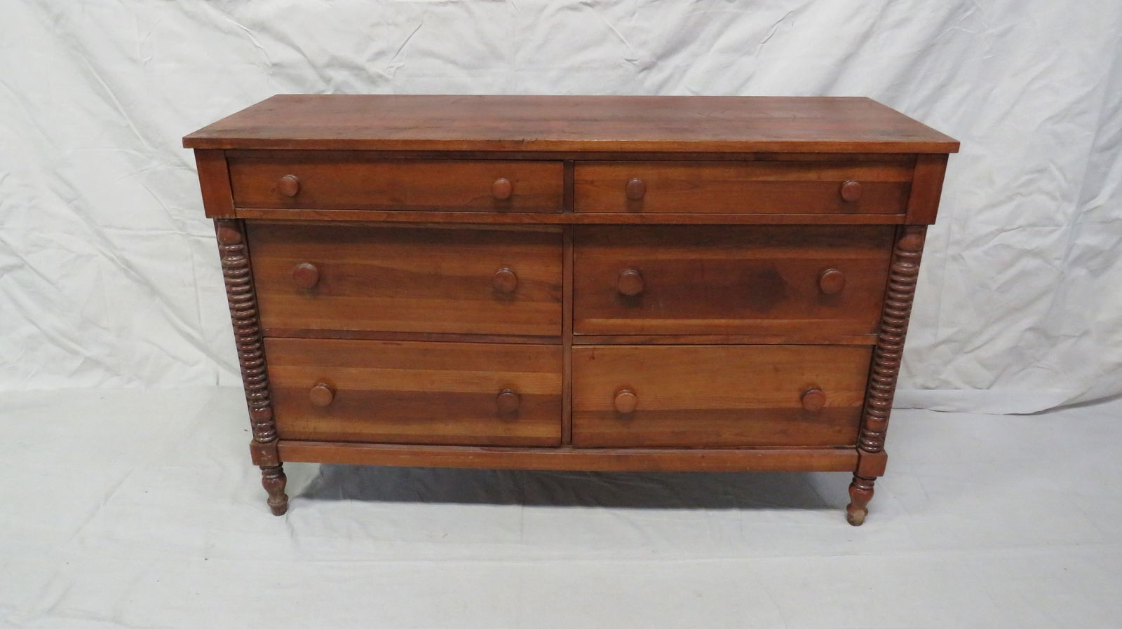 Vintage Cherry Jenny Lind Style Dresser (1 of 6)