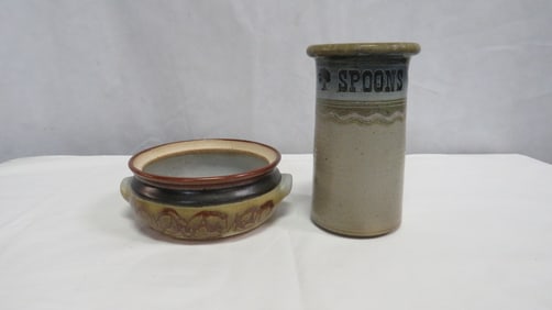 2 pcs Signed Studio Art Pottery