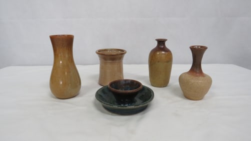 5 pcs Vintage Pigeon Forge Art Pottery