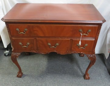 Traditional Chippendale Mahogany Low Chest