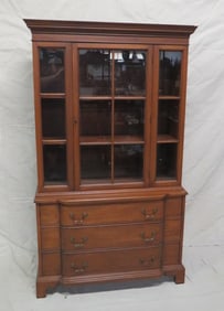 Antique Traditional Mahogany China Cabinet