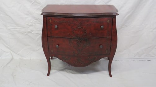 Painted French Bombe Chest