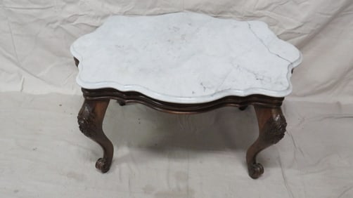 Antique Victorian Marble Turtle Top Table