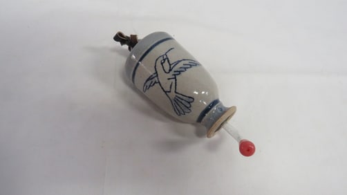 Vintage Art Pottery Hummingbird Feeder