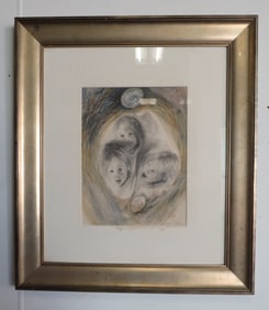 Original Watercolor Pen & Ink Signed Oldham
