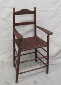 Antique New England Shaker Adult High Arm Chair