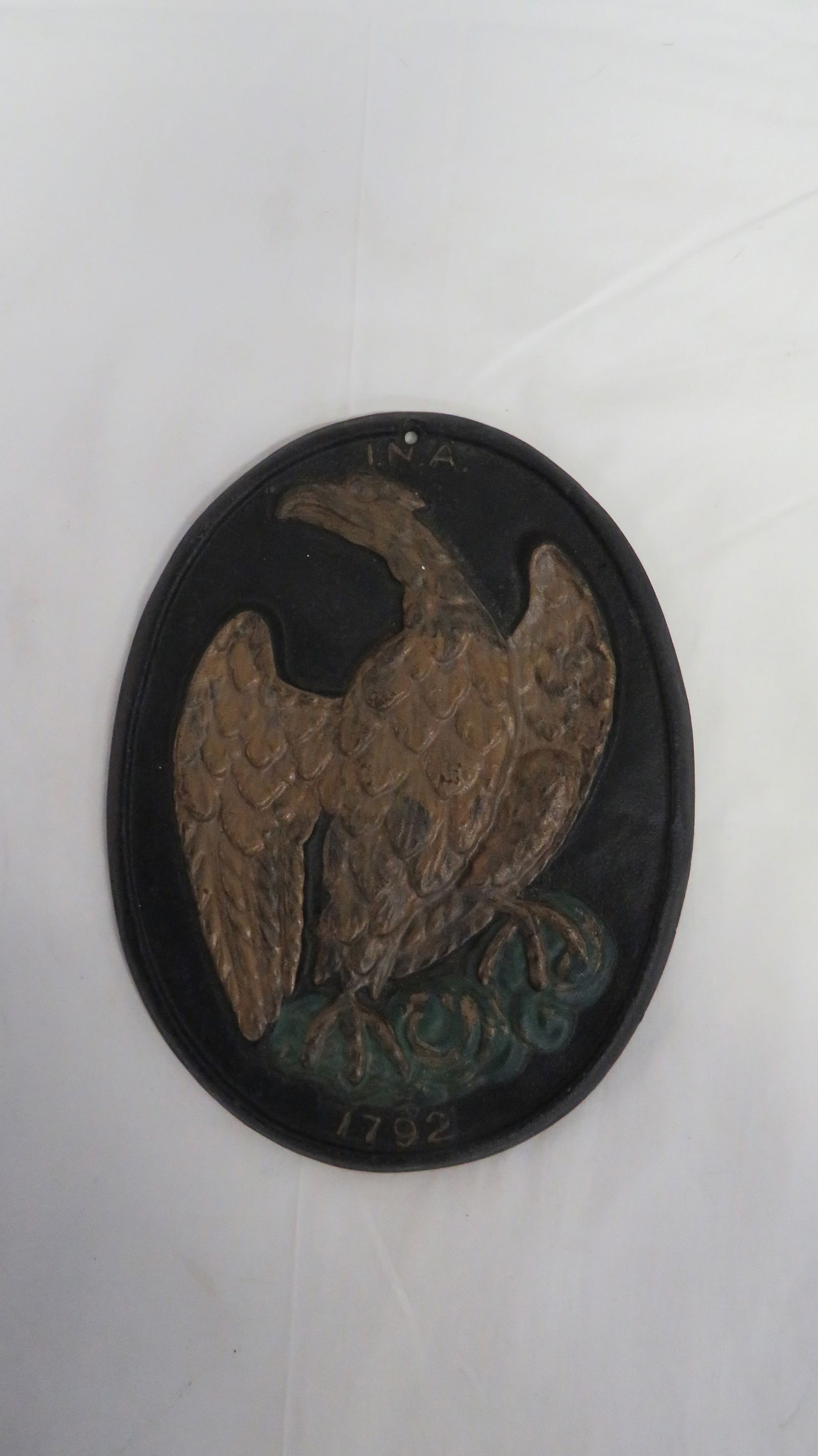 Virginia Metalcrafters Cast Iron INA Fire Mark (1 of 3)