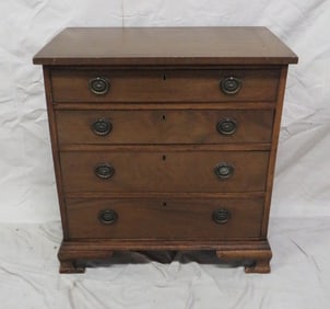 Antique Mahogany Inlaid Bachelors Chest
