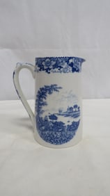 Blue & White Hanley England Swinnertons Pitcher