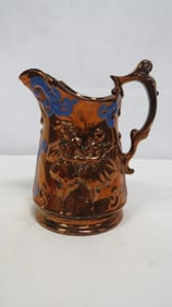19th Century Large Copper Lustre Pitcher