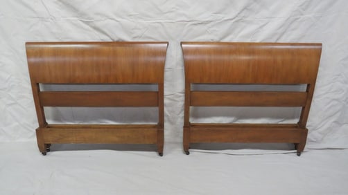 Two Vintage Baker Furniture Regency Twin Beds