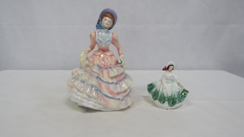 2 Vintage Royal Doulton Pretty Lady Figurines