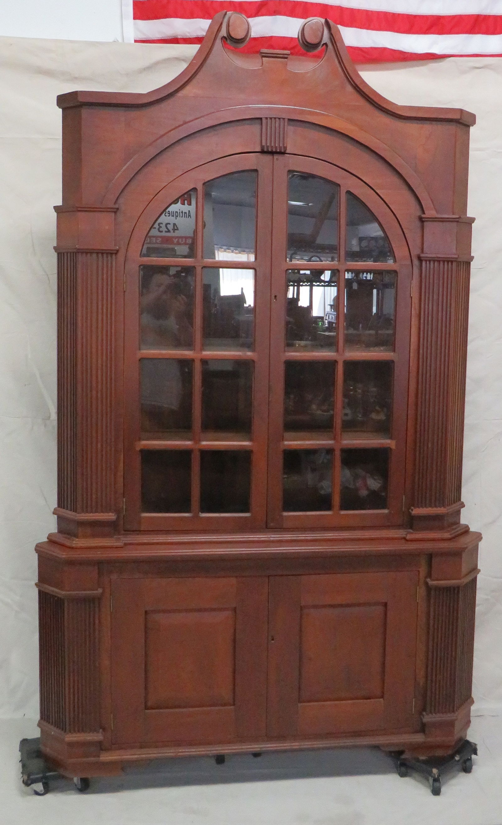 Antique Federal Solid Cherry Corner Cabinet (1 of 6)
