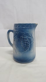 Primitive Blue White Stoneware North Star Pitcher