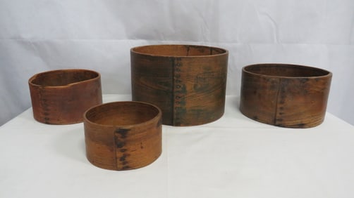 Early Primitive Oak Bentwood Dry Measures