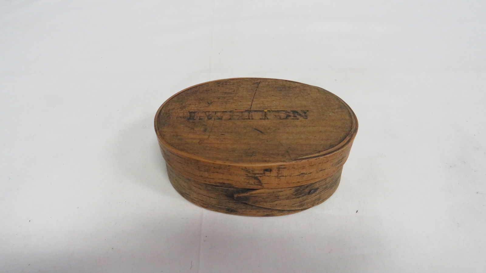 19th C Signed Whiton Shaker Oval Pantry Box (1 of 6)