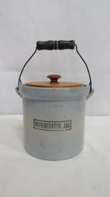 Primitive Red Wing Stoneware Refrigerator Jar