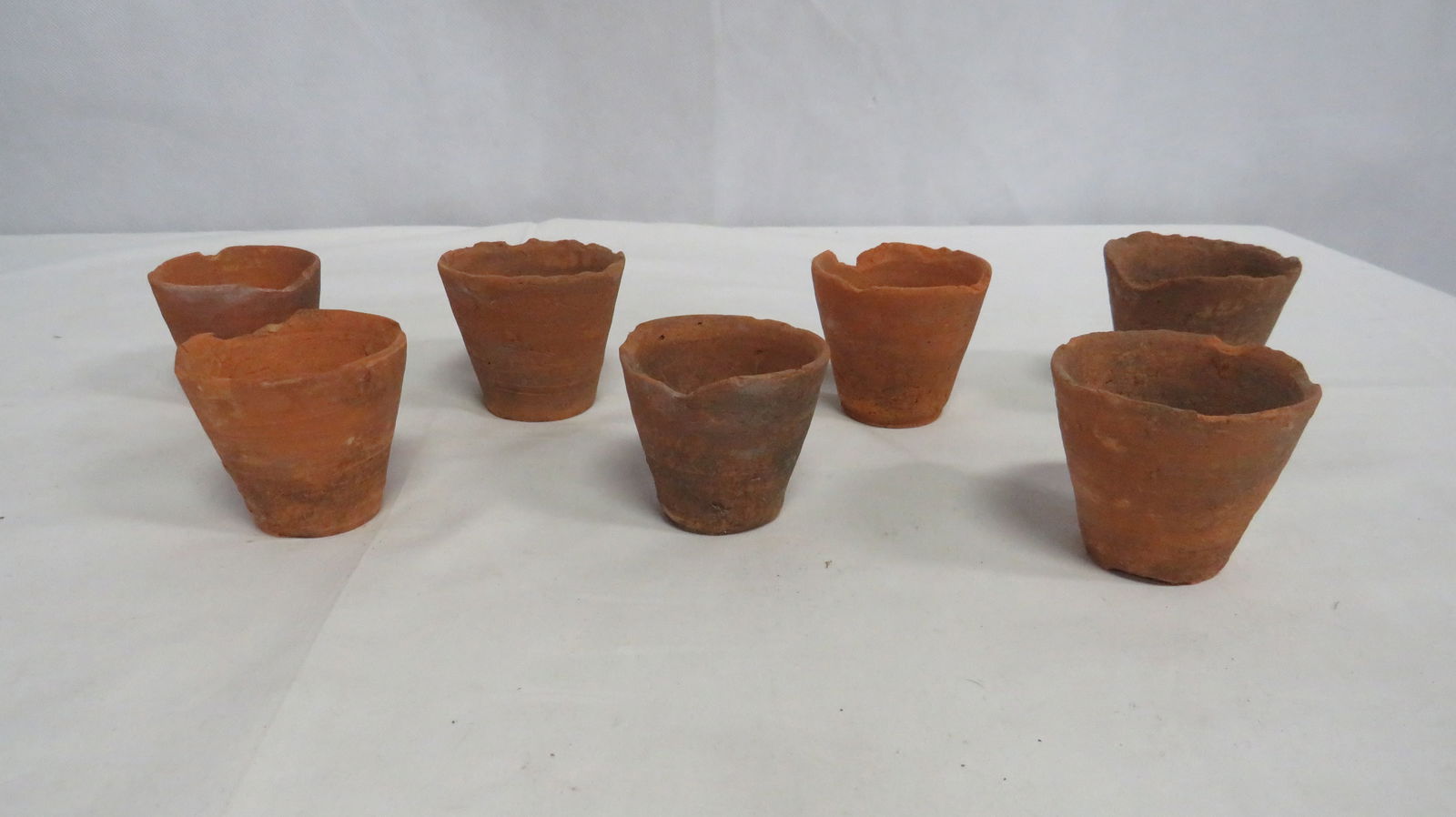 7 Vintage Terracotta Seedling Pots (1 of 4)