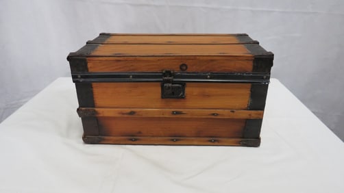 Primitive Miniature Wooden Trunk