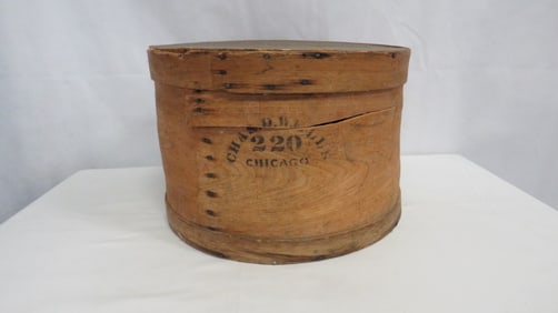 Primitive Large Bentwood Cheese Box