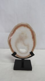 Natural Brazilian Agate Slice on Stand