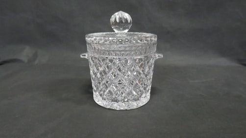 Vintage Crystal Biscuit Jar