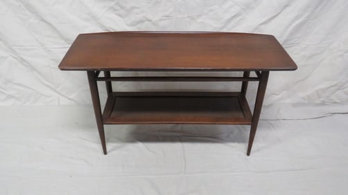 Mid Century Modern Walnut Surfboard Sofa Table