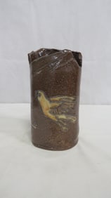 Vintage Signed Studio Art Pottery Birds in Flight