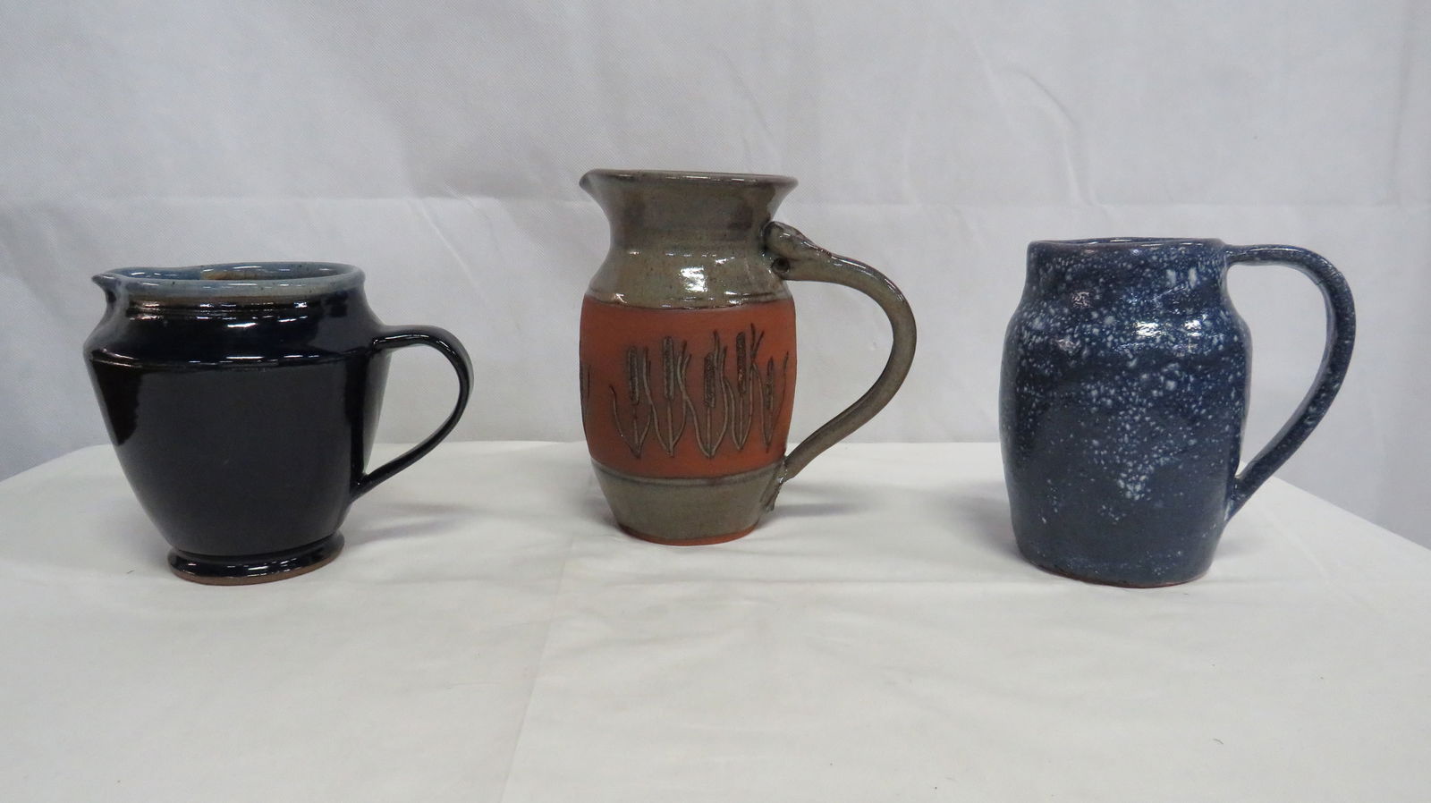 3 Vintage Studio Art Pottery Pitchers (1 of 3)