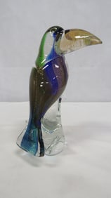 Vintage Murano Gold Infused Art Glass Toucan