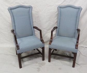 Pair of Chippendale Fireside Chairs