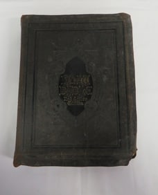 1925 Leather Bound Oversize Bible Red Letter