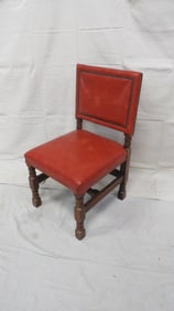 Antique Leather Spanish Revival Chair