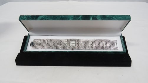 Suzanne Somers Collection Wide Band Crystal Watch