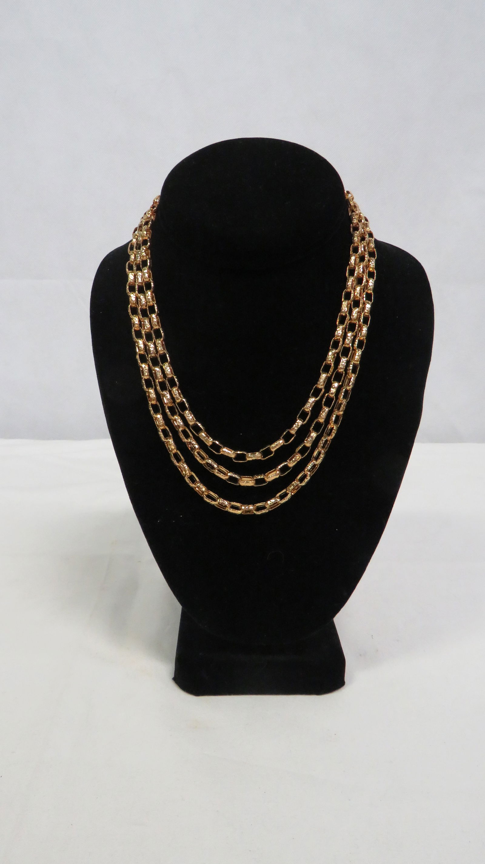 Erwin Pearl 3 Strand Chain Link Necklace: Erwin Pearl 3 Strand Chain Link Necklace in good condition.