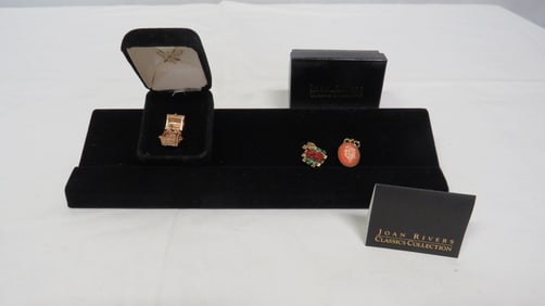 2 Joan Rivers Victorian Language Flowers Charms