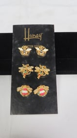 Vintage Honey Bumblebee Cuff Button Covers