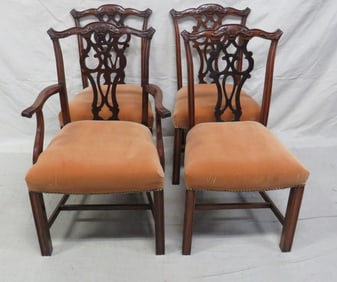 Set of Four Chippendale Dining Chairs