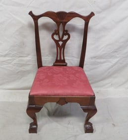 Antique Mahogany Chippendale Ball and Claw Chair