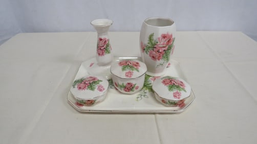 Antique Scotch Ivory Dresser Vanity Set