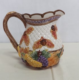 Fitz & Floyd Harvest Acorn Time Retired Pitcher