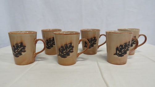 Vintage "Just Mugs" Oak Leaf Coffee Mugs