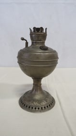 Antique Ansonia Little Jewel Plated Oil Lamp