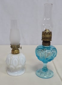 Vintage LG Wright Moon & Stars Miniature Oil Lamp