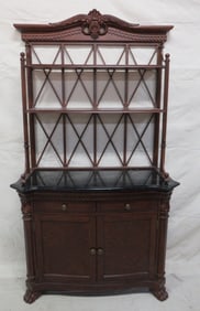 Kathy Ireland Marble Top Display Hutch