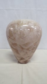 Crystalline Glazed Pottery Ovoid Vase