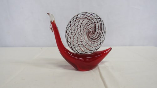 Murano Style Art Glass Snail