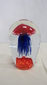 Murano Art Glass Large Jellyfish Paperweight