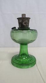Vintage Aladdin Green Beehive Oil Lamp